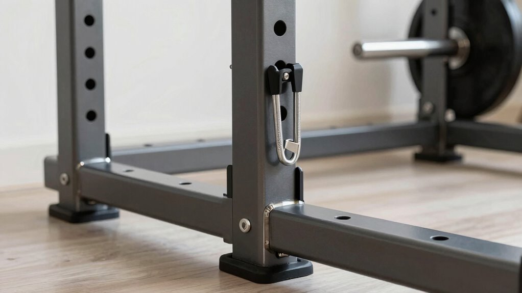 secure adjustable gym supports