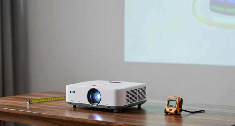 simple projector distance guide