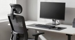 adjust chair and monitor