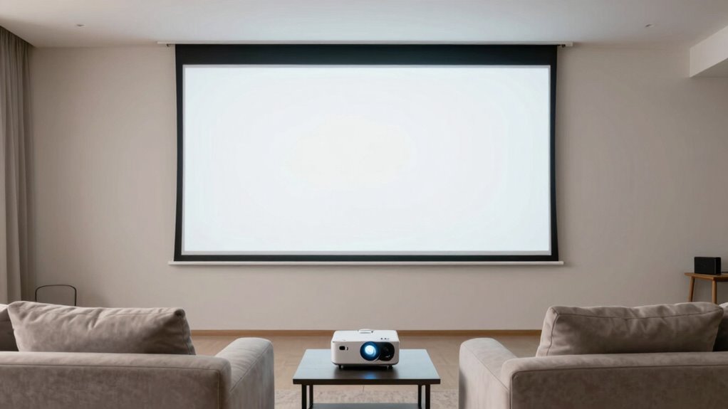optimal projector screen size