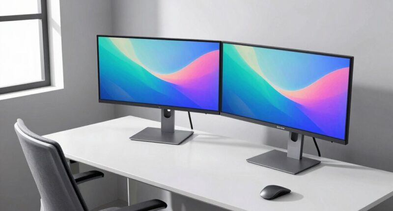 optimize dual monitor ergonomics