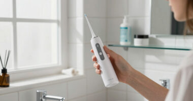 COSLUS 300ml Cordless Portable Rechargeable Water Dental Flosser $7