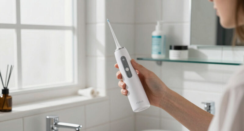 COSLUS 300ml Cordless Portable Rechargeable Water Dental Flosser $7