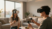 Immersive VR Experience: Two Players Share A Real Room And Custom Furniture Level