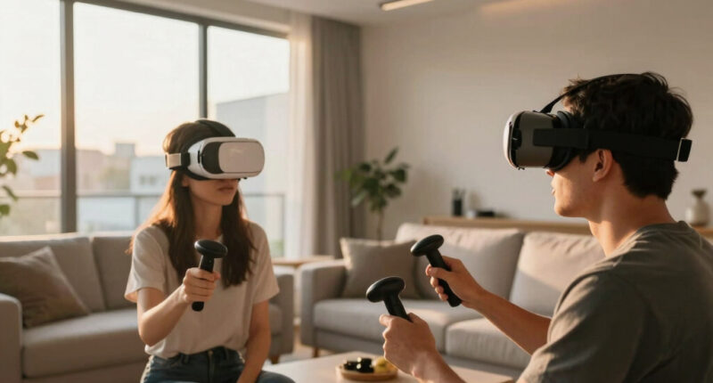 Immersive VR Experience: Two Players Share A Real Room And Custom Furniture Level