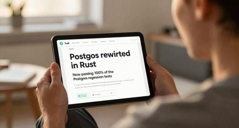 Postgres rewritten in Rust, now passing 100% of the Postgres regression tests