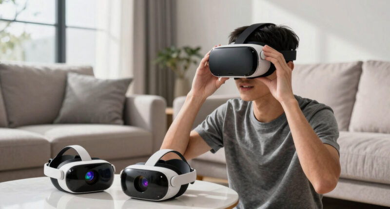 Through-the-lens Comparison: VIVE Pro Eye Stock Fresnel Vs GearVR Lens Mod Vs VIVE XR Elite